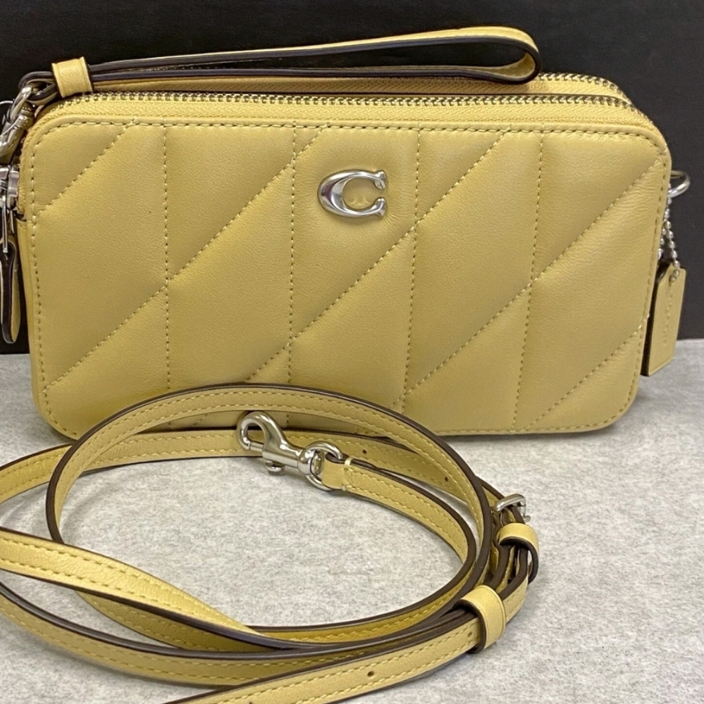 COACH Kira With Quilted Nappa Smooth Leather Crossbody Bag- LH / HAY ⭐